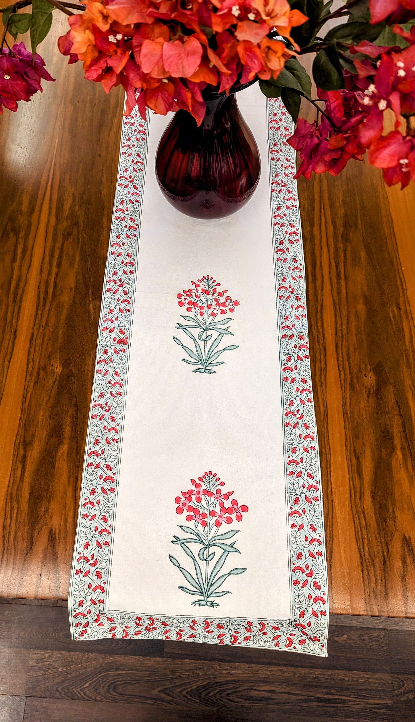 Anaari Red - Block Print Table Linen Set