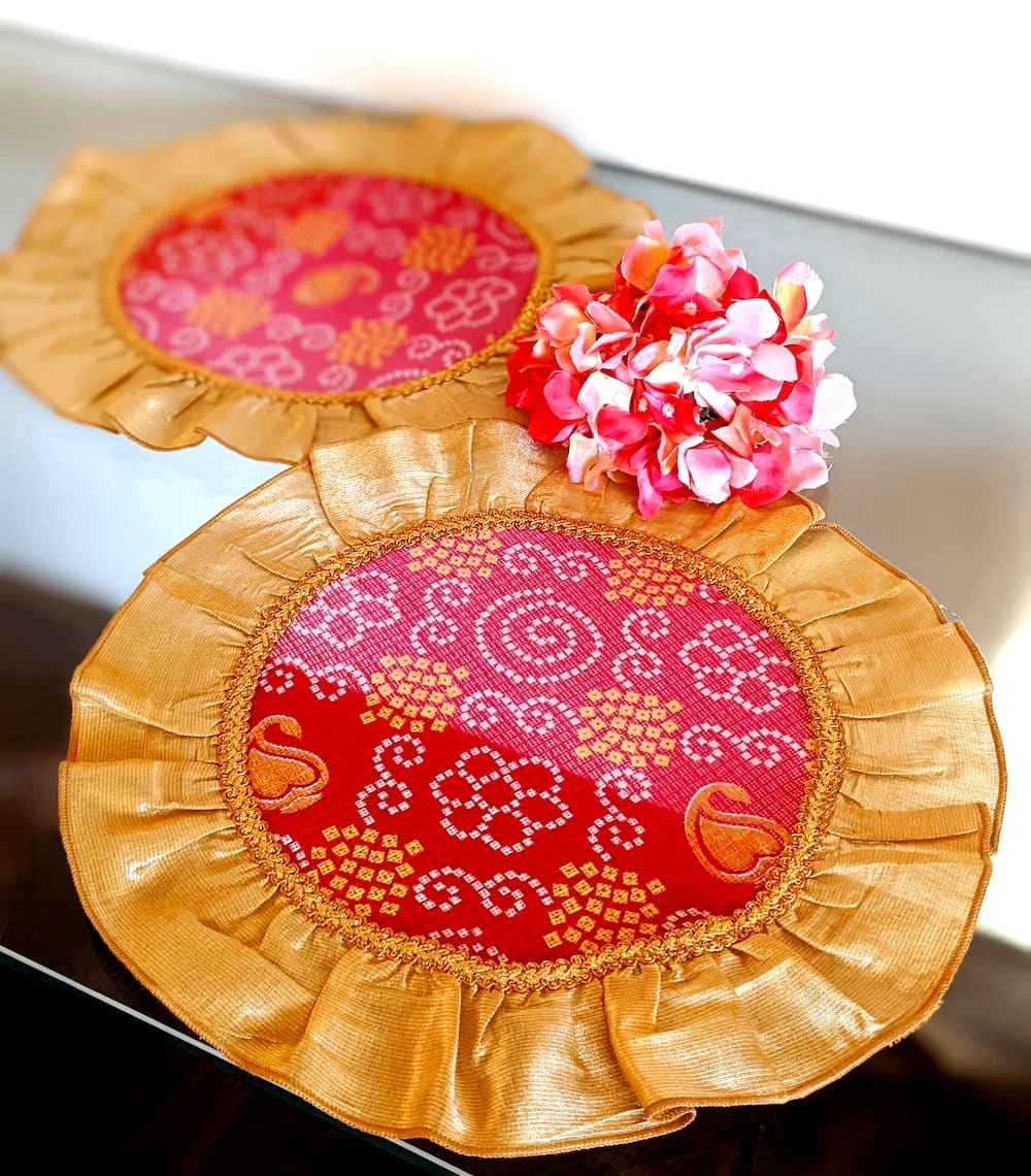 A set of 2 Thali Covers